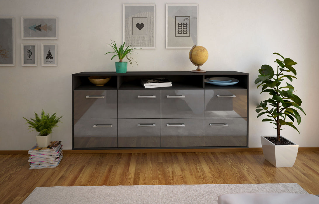 Sideboard Concord, Grau Front (180x79x35cm) - Stil.Zeit Möbel GmbH