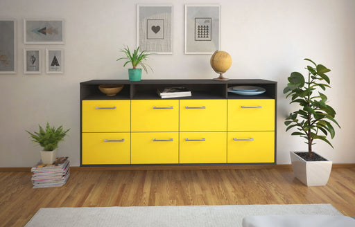 Sideboard Concord, Gelb Front (180x79x35cm) - Stil.Zeit Möbel GmbH