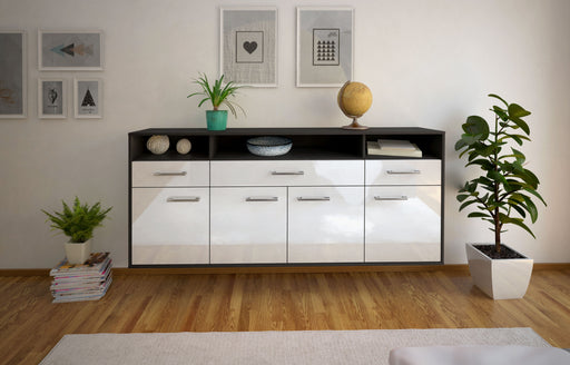 Sideboard Simi Valley, Weiß Front (180x79x35cm) - Stil.Zeit Möbel GmbH