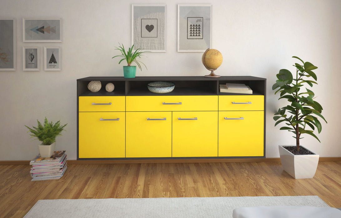 Sideboard Simi Valley, Gelb Front (180x79x35cm) - Stil.Zeit Möbel GmbH