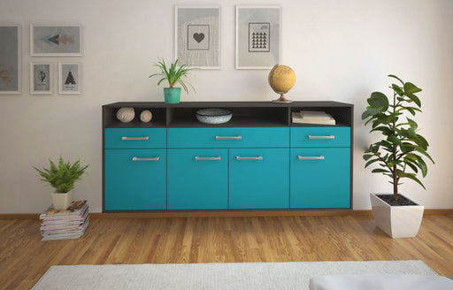 Sideboard Simi Valley, Tuerkis Front (180x79x35cm) - Stil.Zeit Möbel GmbH