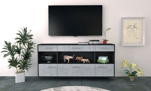 Sideboard Clarksville, Beton Front (180x79x35cm) - Stil.Zeit Möbel GmbH