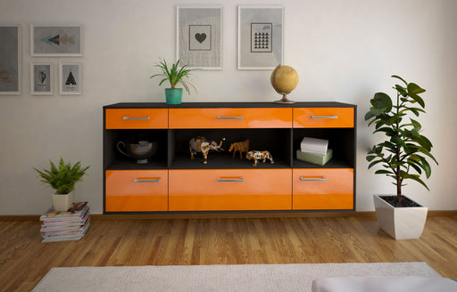 Sideboard Clarksville, Orange Front (180x79x35cm) - Stil.Zeit Möbel GmbH