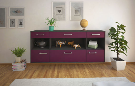 Sideboard Clarksville, Lila Front (180x79x35cm) - Stil.Zeit Möbel GmbH