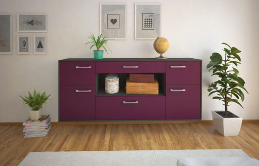 Sideboard Visalia, Lila Front (180x79x35cm) - Stil.Zeit Möbel GmbH