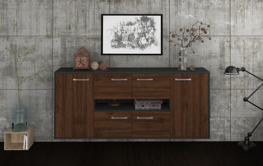 Sideboard Stamford, Walnuss Front (180x79x35cm) - Stil.Zeit Möbel GmbH