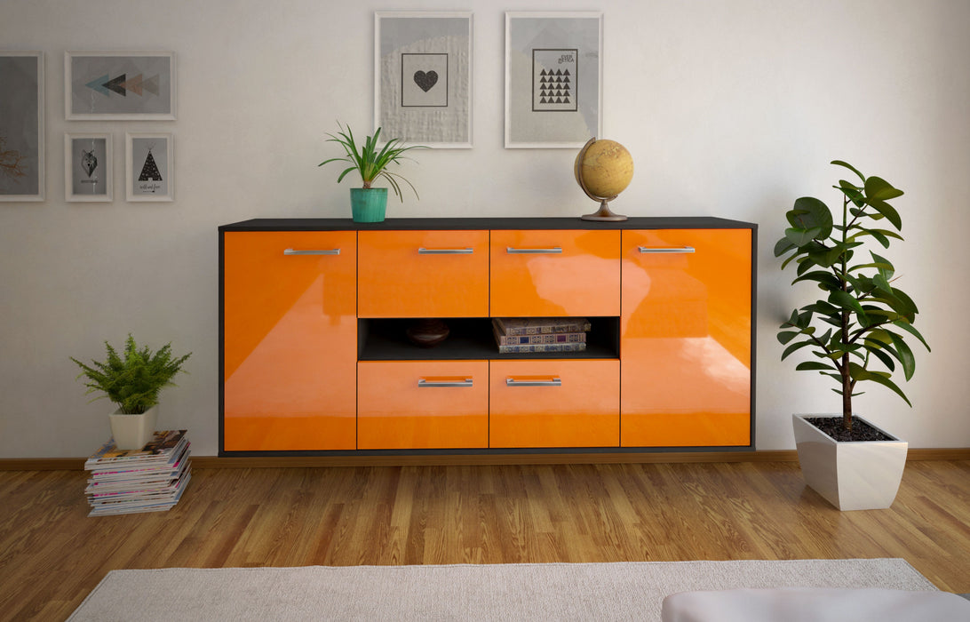 Sideboard Stamford, Orange Front (180x79x35cm) - Stil.Zeit Möbel GmbH