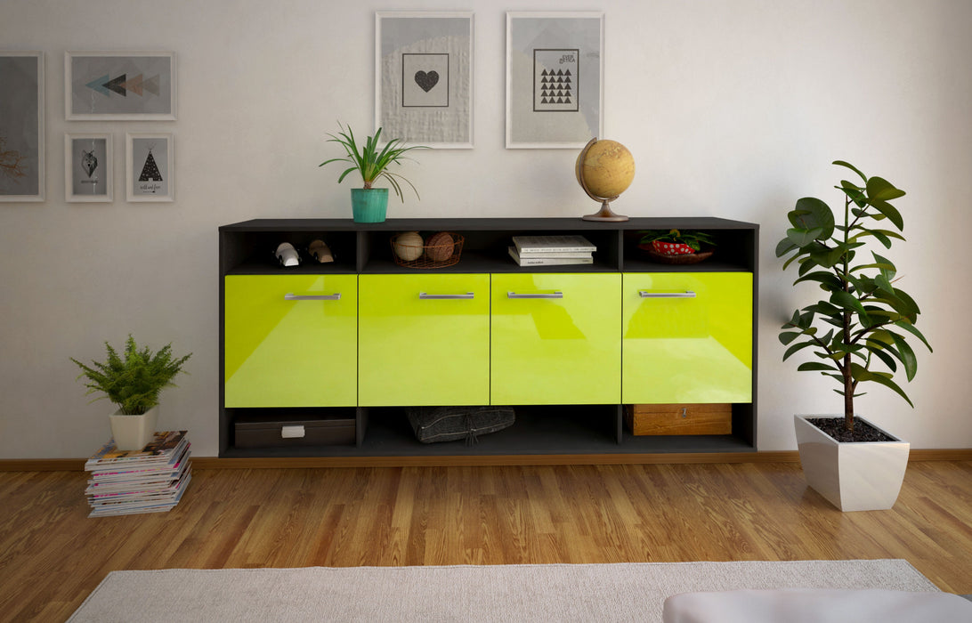 Sideboard Provo, Gruen Front (180x79x35cm) - Stil.Zeit Möbel GmbH