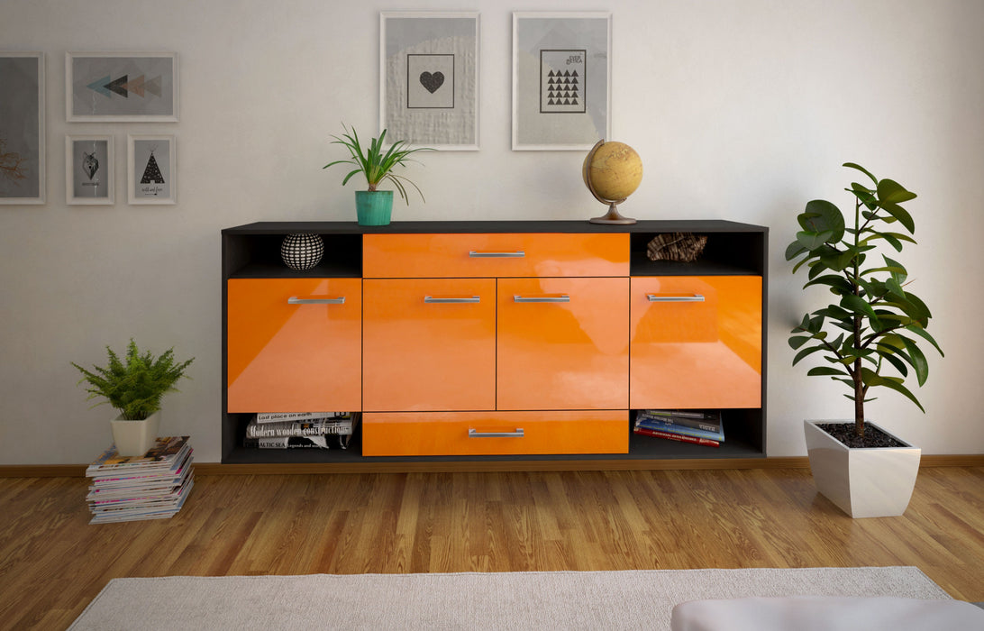 Sideboard Evansville, Orange Front (180x79x35cm) - Stil.Zeit Möbel GmbH