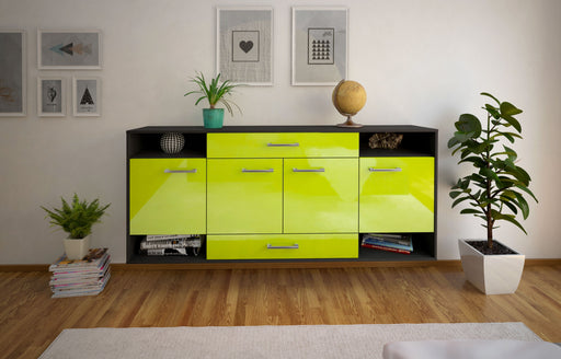 Sideboard Evansville, Gruen Front (180x79x35cm) - Stil.Zeit Möbel GmbH