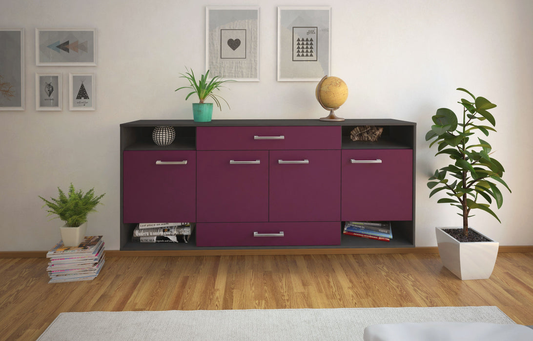 Sideboard Evansville, Lila Front (180x79x35cm) - Stil.Zeit Möbel GmbH