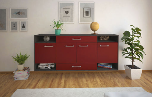 Sideboard Evansville, Bordeaux Front (180x79x35cm) - Stil.Zeit Möbel GmbH