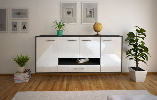 Sideboard Abilene, Weiß Front (180x79x35cm) - Stil.Zeit Möbel GmbH