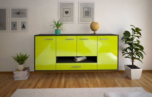 Sideboard Abilene, Gruen Front (180x79x35cm) - Stil.Zeit Möbel GmbH