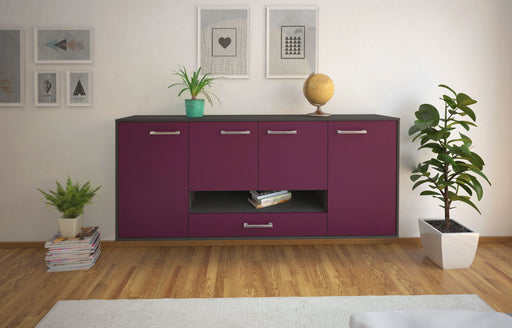 Sideboard Abilene, Lila Front (180x79x35cm) - Stil.Zeit Möbel GmbH