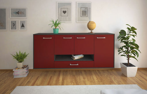 Sideboard Abilene, Bordeaux Front (180x79x35cm) - Stil.Zeit Möbel GmbH