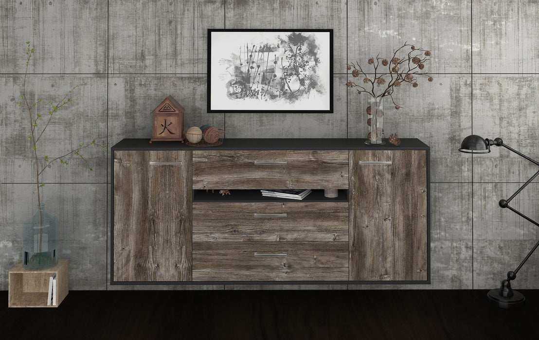 Sideboard McKinney, Treibholz Front (180x79x35cm) - Stil.Zeit Möbel GmbH