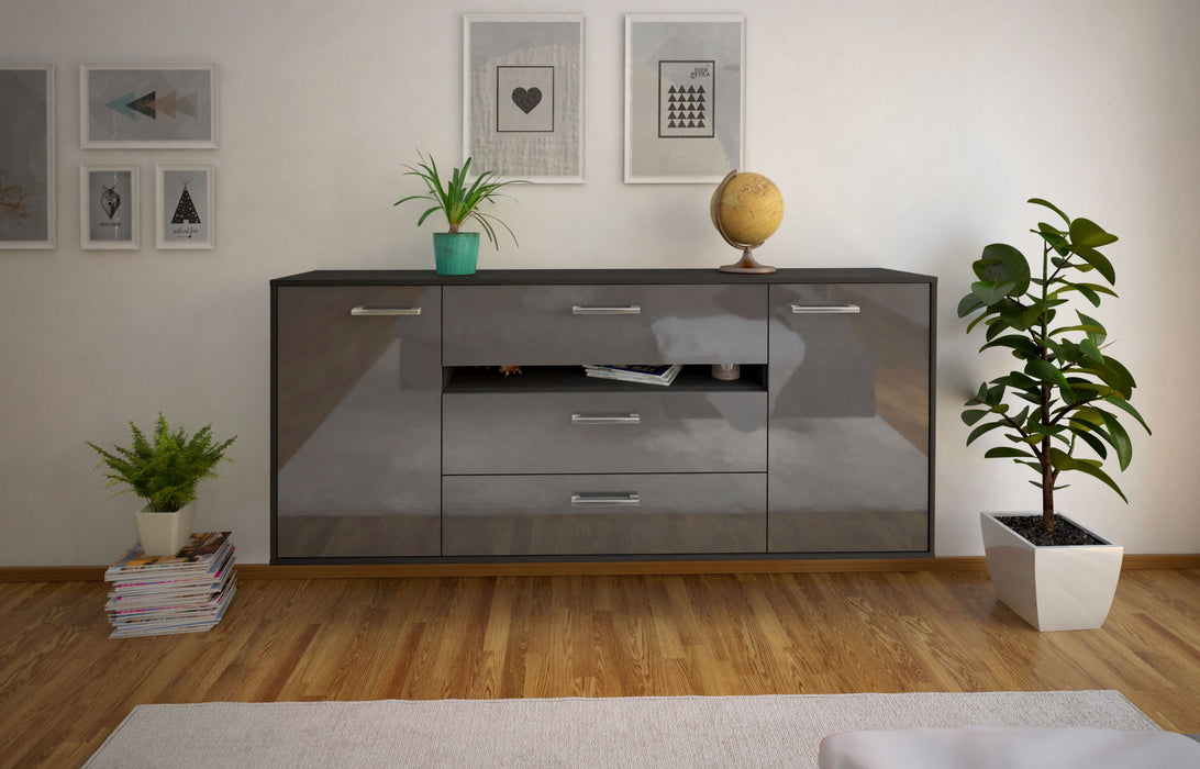 Sideboard McKinney, Grau Front (180x79x35cm) - Stil.Zeit Möbel GmbH