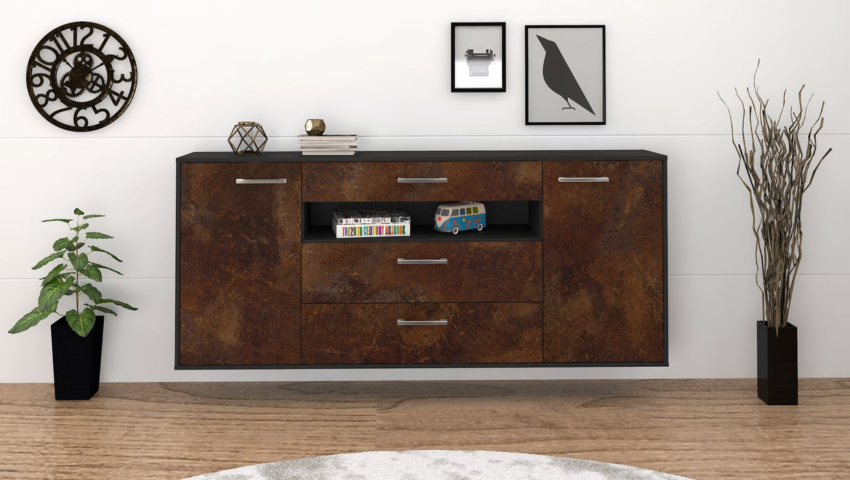 Sideboard Vallejo, Rost Front (180x79x35cm) - Stil.Zeit Möbel GmbH