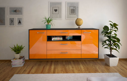 Sideboard Vallejo, Orange Front (180x79x35cm) - Stil.Zeit Möbel GmbH