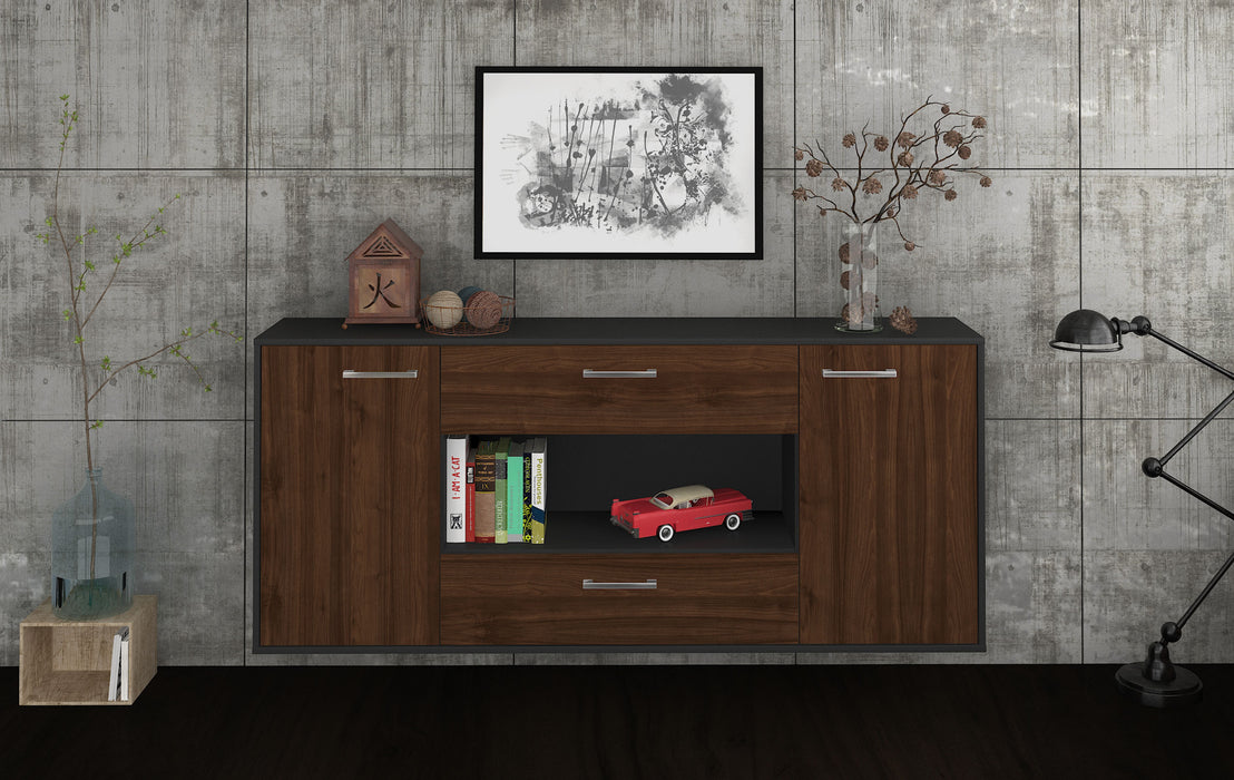 Sideboard Denton, Walnuss Front (180x79x35cm) - Stil.Zeit Möbel GmbH