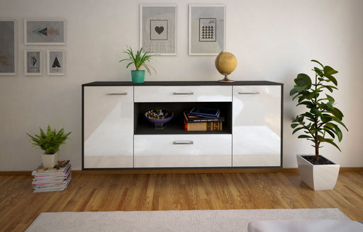 Sideboard Ann Arbor, Weiß Front (180x79x35cm) - Stil.Zeit Möbel GmbH