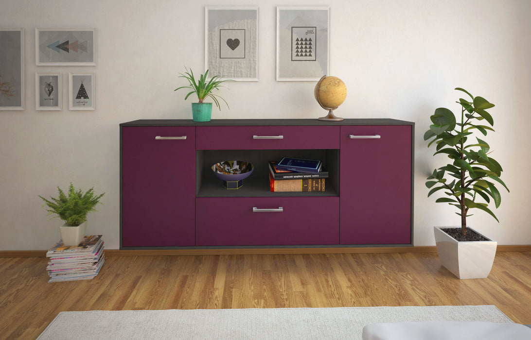 Sideboard Ann Arbor, Lila Front (180x79x35cm) - Stil.Zeit Möbel GmbH