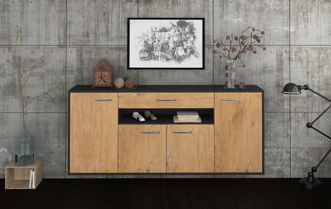 Sideboard Lansing, Eiche Front (180x79x35cm) - Stil.Zeit Möbel GmbH