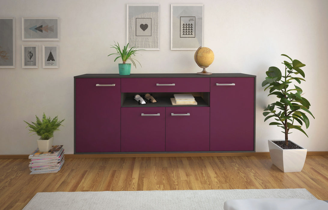 Sideboard Lansing, Lila Front (180x79x35cm) - Stil.Zeit Möbel GmbH