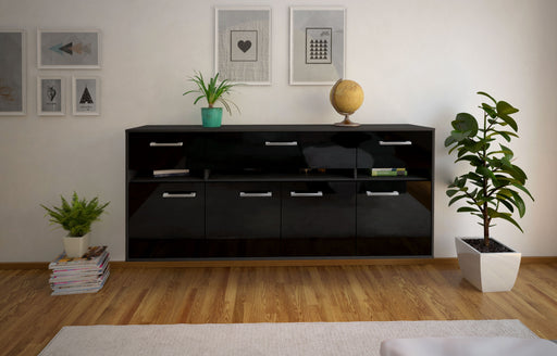 Sideboard Gainesville, Schwarz Front (180x79x35cm) - Stil.Zeit Möbel GmbH