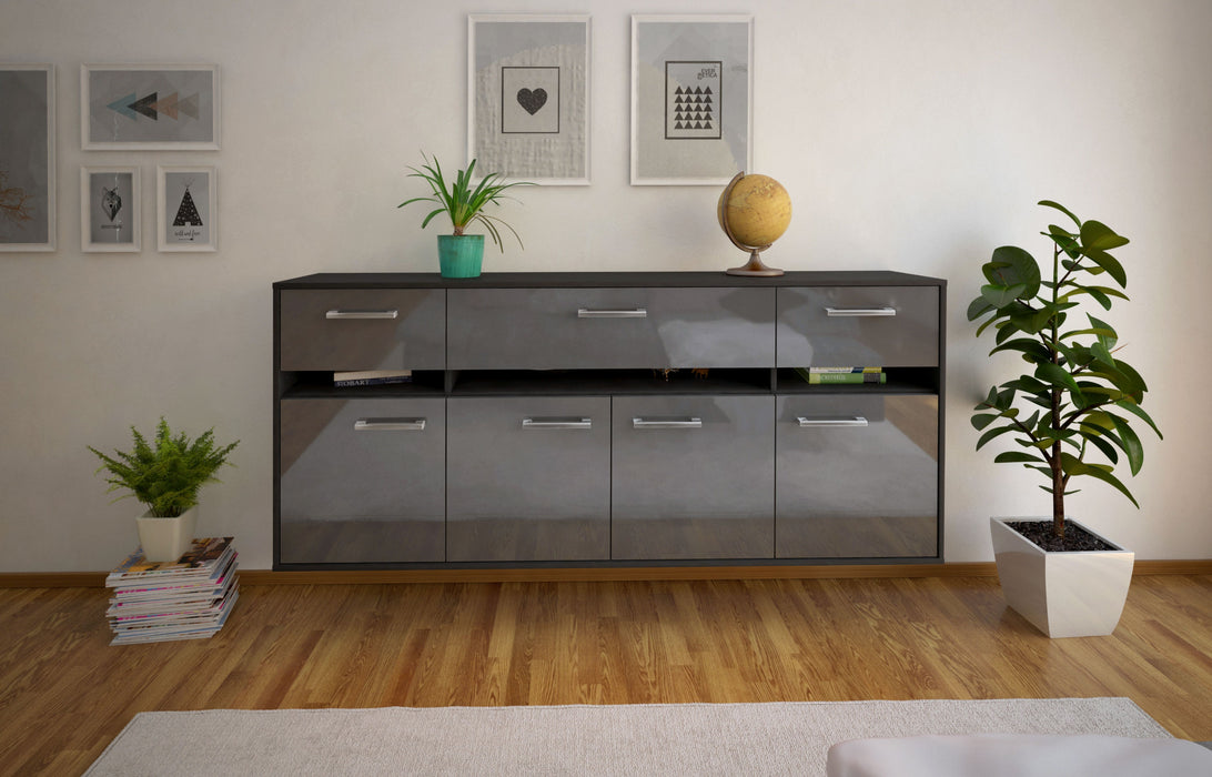 Sideboard Gainesville, Grau Front (180x79x35cm) - Stil.Zeit Möbel GmbH