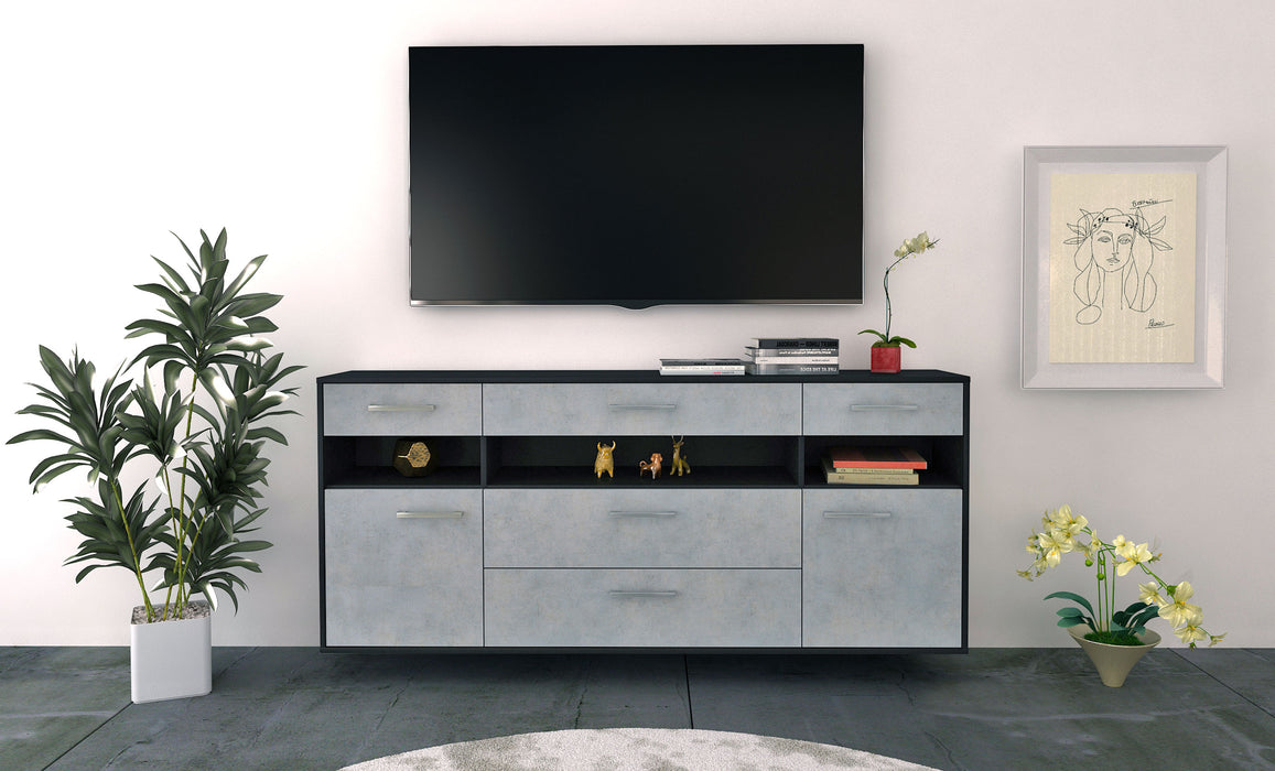 Sideboard Inglewood, Beton Front (180x79x35cm) - Stil.Zeit Möbel GmbH