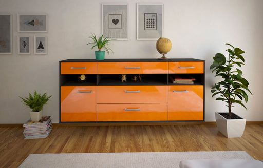 Sideboard Inglewood, Orange Front (180x79x35cm) - Stil.Zeit Möbel GmbH