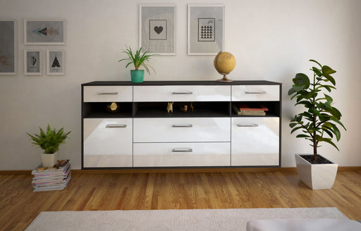 Sideboard Inglewood, Weiß Front (180x79x35cm) - Stil.Zeit Möbel GmbH