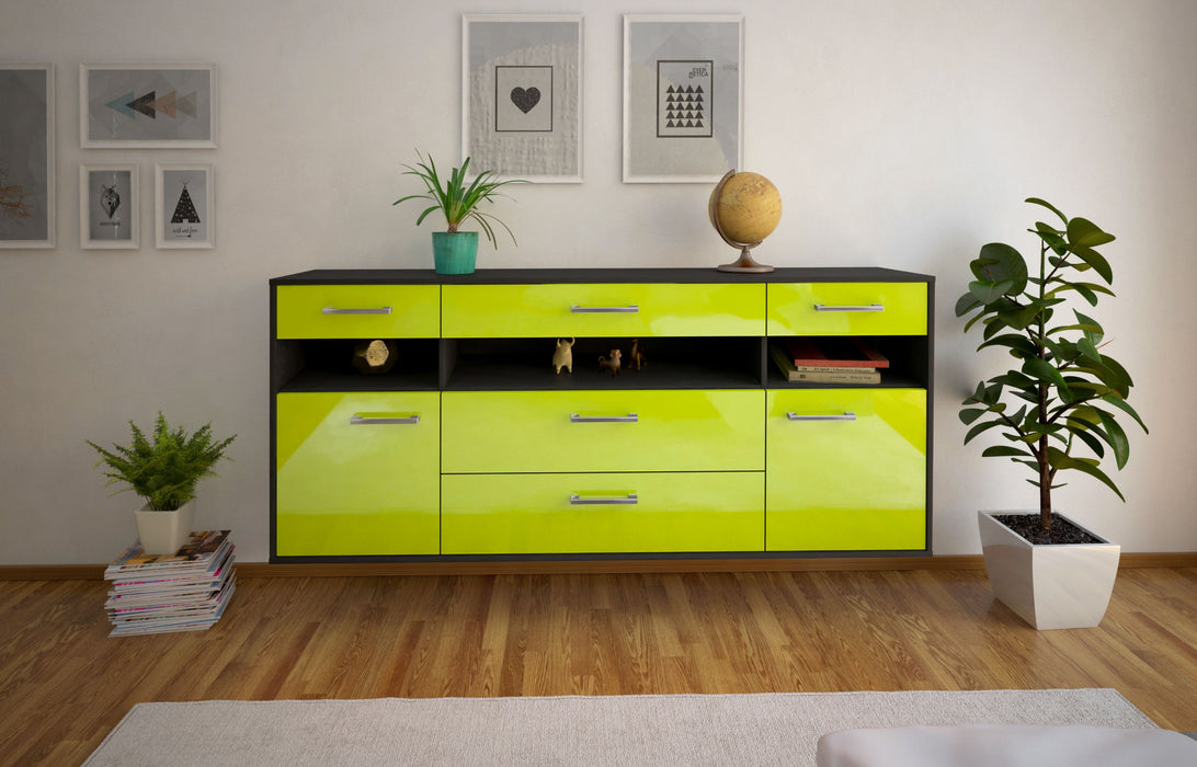 Sideboard Inglewood, Gruen Front (180x79x35cm) - Stil.Zeit Möbel GmbH