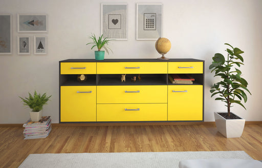 Sideboard Inglewood, Gelb Front (180x79x35cm) - Stil.Zeit Möbel GmbH