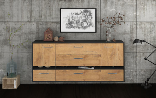 Sideboard Athens, Eiche Front (180x79x35cm) - Stil.Zeit Möbel GmbH