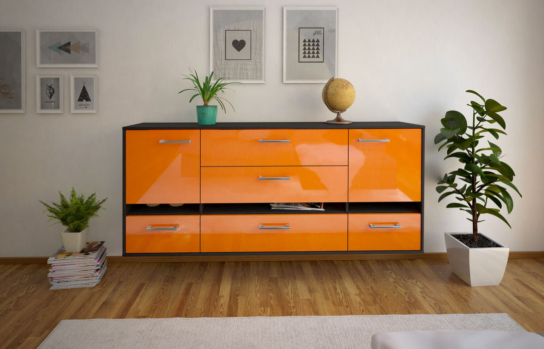 Sideboard Athens, Orange Front (180x79x35cm) - Stil.Zeit Möbel GmbH