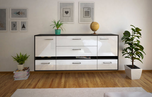 Sideboard Athens, Weiß Front (180x79x35cm) - Stil.Zeit Möbel GmbH