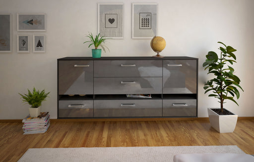 Sideboard Athens, Grau Front (180x79x35cm) - Stil.Zeit Möbel GmbH