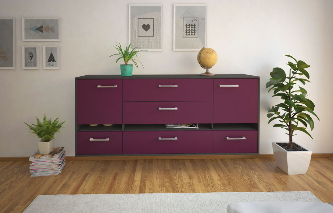 Sideboard Athens, Lila Front (180x79x35cm) - Stil.Zeit Möbel GmbH