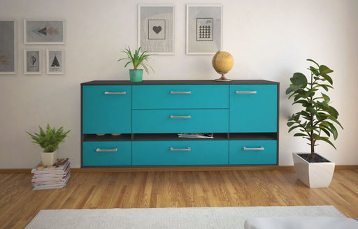 Sideboard Athens, Tuerkis Front (180x79x35cm) - Stil.Zeit Möbel GmbH