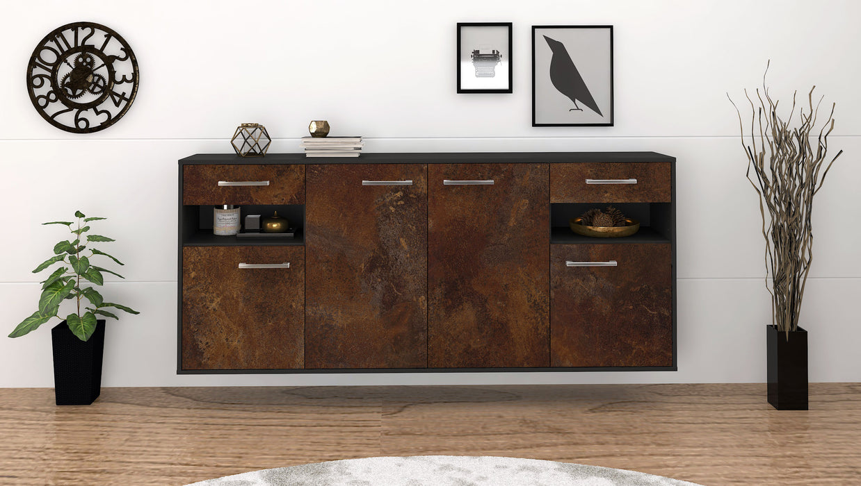 Sideboard Killeen, Rost Front (180x79x35cm) - Stil.Zeit Möbel GmbH