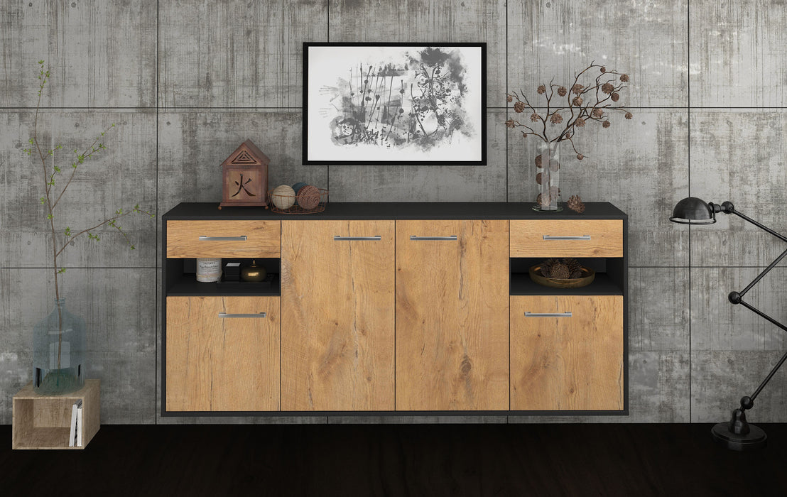 Sideboard Killeen, Eiche Front (180x79x35cm) - Stil.Zeit Möbel GmbH