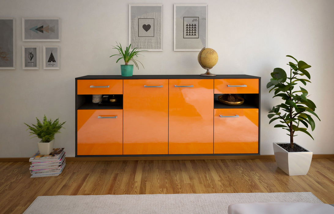 Sideboard Killeen, Orange Front (180x79x35cm) - Stil.Zeit Möbel GmbH