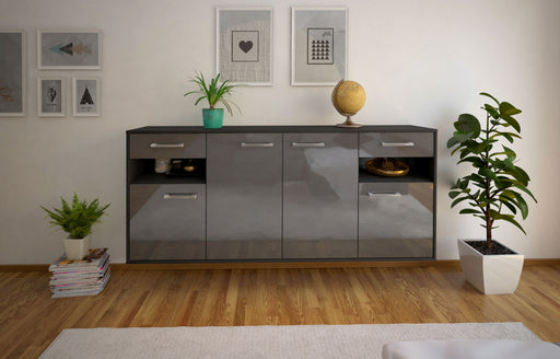 Sideboard Killeen, Grau Front (180x79x35cm) - Stil.Zeit Möbel GmbH