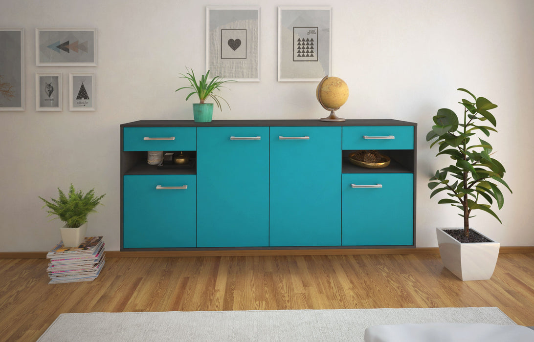 Sideboard Killeen, Tuerkis Front (180x79x35cm) - Stil.Zeit Möbel GmbH