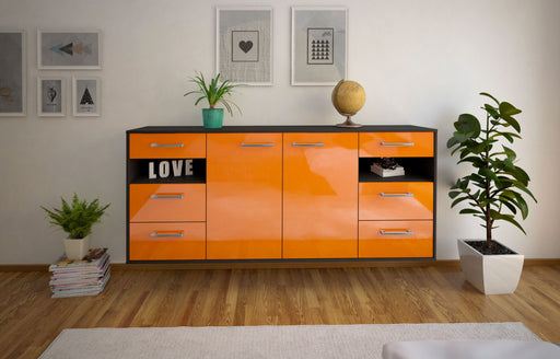 Sideboard Thornton, Orange Front (180x79x35cm) - Stil.Zeit Möbel GmbH