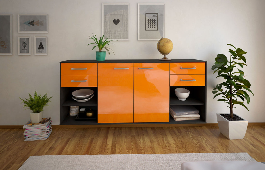 Sideboard Independence, Orange Front (180x79x35cm) - Stil.Zeit Möbel GmbH