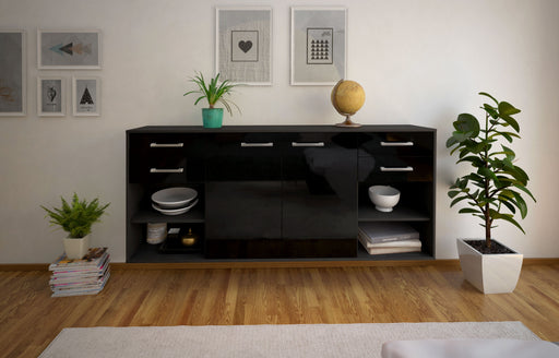 Sideboard Independence, Schwarz Front (180x79x35cm) - Stil.Zeit Möbel GmbH